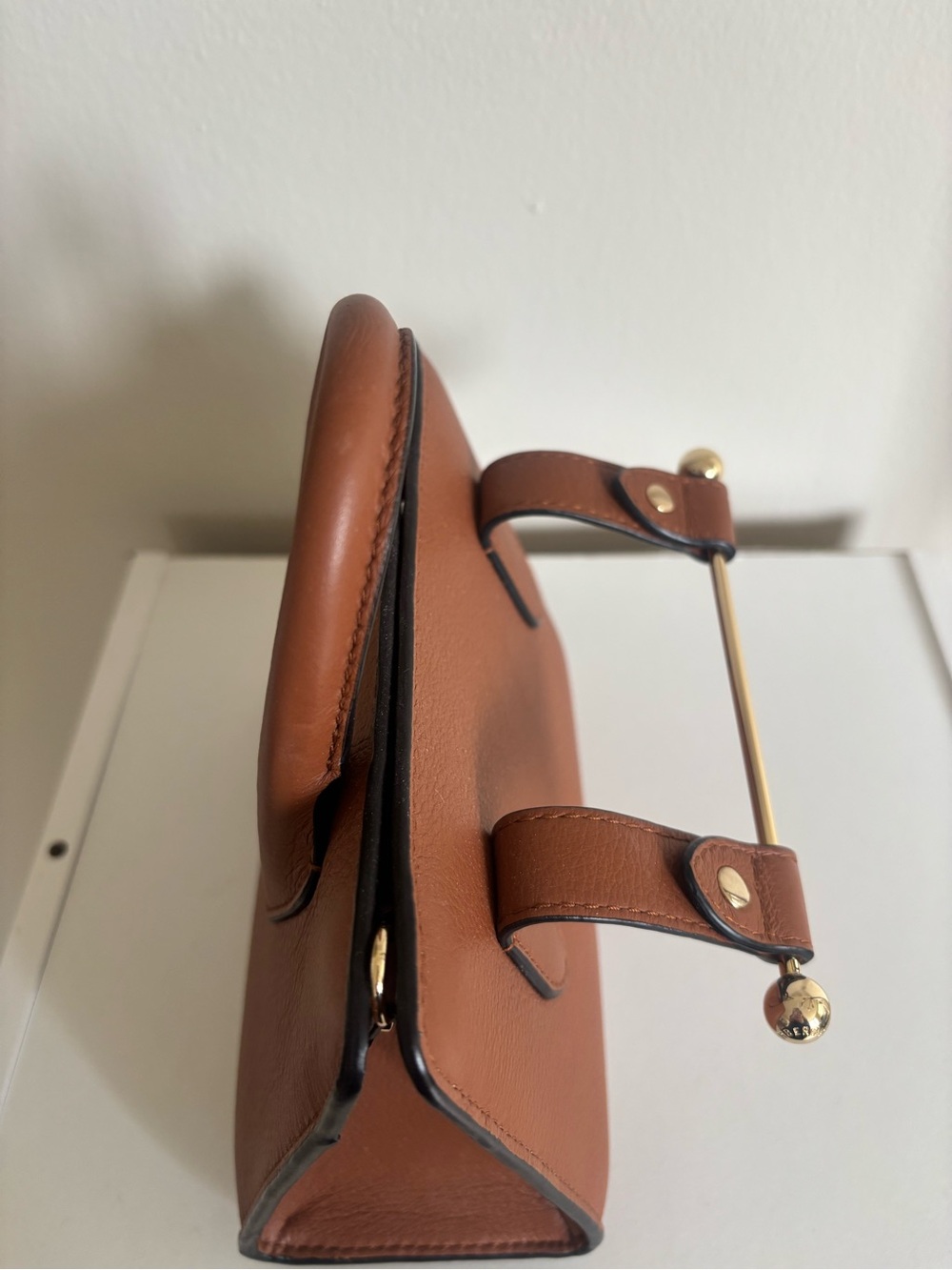 Strathberry Nano Tote in Chestnut w/ Crossbody Strap, Dust Bag, Auth Card & Box - Picture 6 of 9